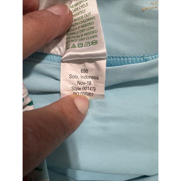 Lilly Pulitzer LUXLETIC Bali Blue Sway This Way Skirt/Skort. Size 4 Performance - Picture 8 of 8